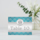 表エレガント番クラウン王室のブルー ポストカード (スタンド正面)