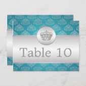 表エレガント番クラウン王室のブルー ポストカード (正面/裏面)