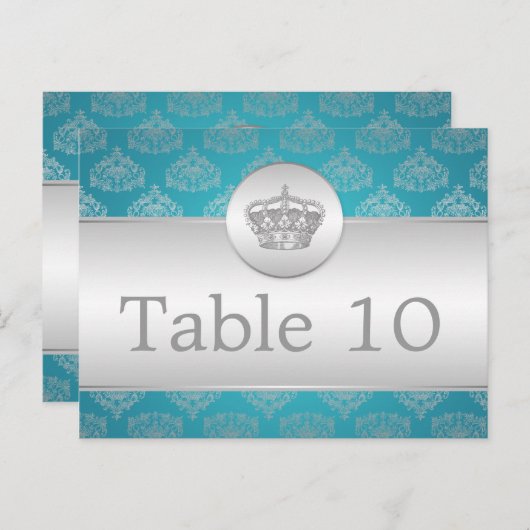 表エレガント番クラウン王室のブルー ポストカード (正面/裏面)