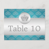 表エレガント番クラウン王室のブルー ポストカード (裏面)