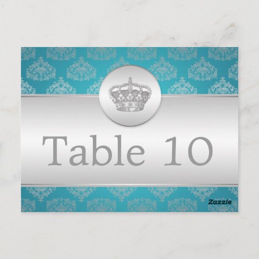 表エレガント番クラウン王室のブルー ポストカード (裏面)