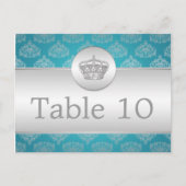 表エレガント番クラウン王室のブルー ポストカード (正面)