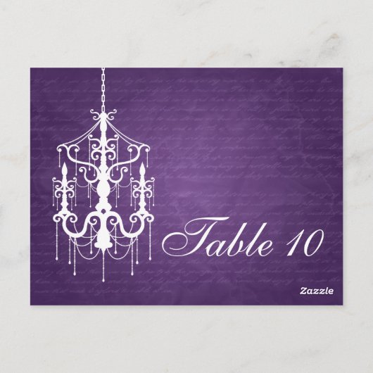 表エレガント番シャンデリア紫 ポストカード (裏面)