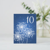 表エレガント番号サマースパークルサファイアブルー ポストカード (スタンド正面)