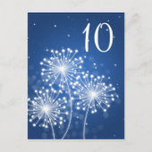 表エレガント番号サマースパークルサファイアブルー ポストカード (正面)