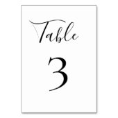 表エレガント番号(白黒結婚) テーブルナンバー (正面)