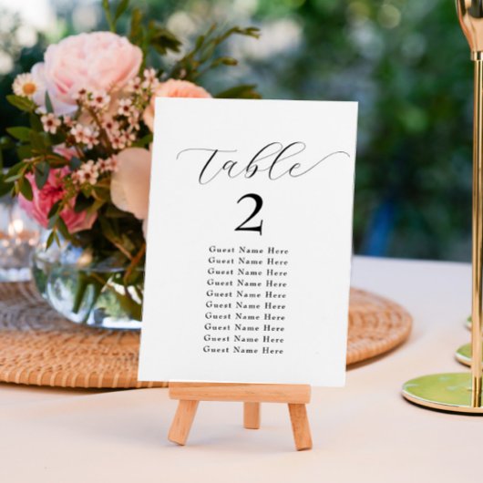 表エレガント番名白黒ミニマル