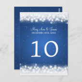 表エレガント番魔法スパークルブルー ポストカード (正面/裏面)