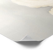 表エレガント白バラの結婚座席表14 ポスター (角)