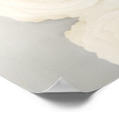 表エレガント白バラ結婚の座席表8 ポスター (角)