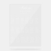 表エレガント18モダン結婚の座席表 アクリルサイン (正面)