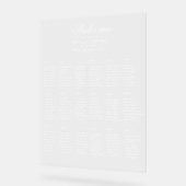 表エレガント18モダン結婚の座席表 アクリルサイン (傾斜)