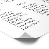 表エレガント18モダン結婚の座席表 ポスター (角)