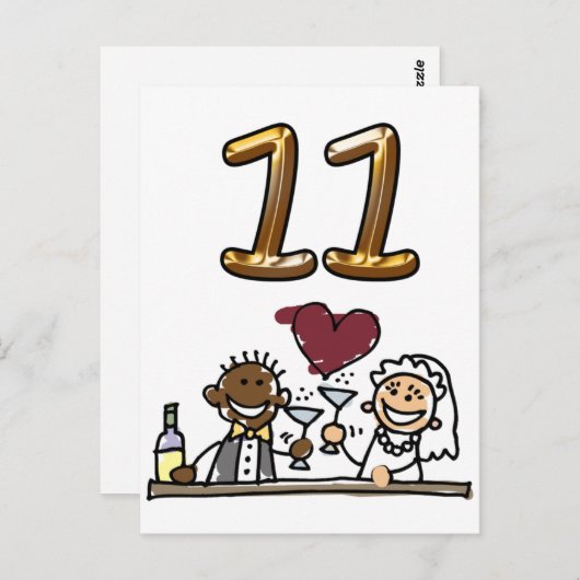 表カスタム番号11はがき ポストカード (正面/裏面)