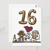 表カスタム番号16はがき ポストカード (正面/裏面)