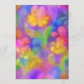 表カラフル番ダ絵を描メスク金ゴールド 招待状 (裏面)