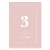 表クラシック番号,結婚披露宴,ピンク テーブルナンバー (裏面)