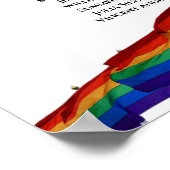 表ゲイプライドフラッグ結婚の座席表14 ポスター (角)