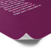 表シルバー&カシス結婚の座席表25 ポスター (角)