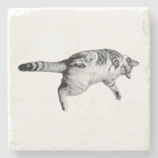 表ストライプののチャーム ストーンコースター (正面)