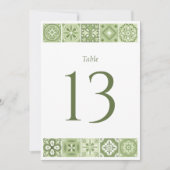 表スペインの番号（緑） 案内状 (正面)