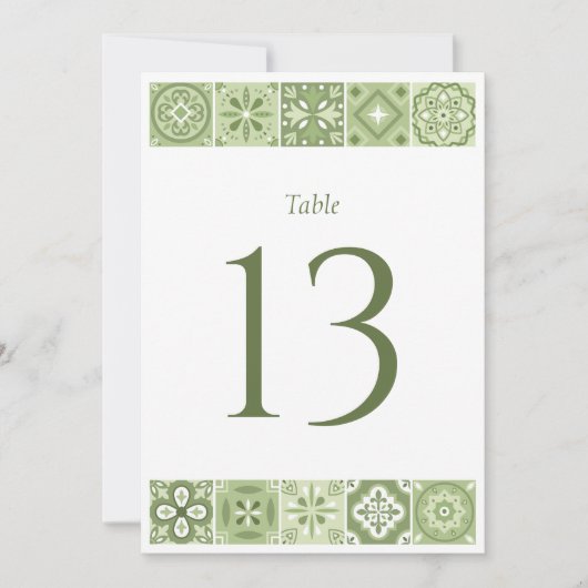 表スペインの番号（緑） 案内状 (正面)