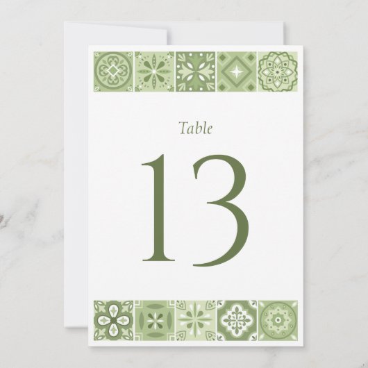 表スペインの番号（緑） 案内状 (裏面)