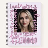 表パーソナライズされた示感謝の仕訳帳 ノートブック (正面)