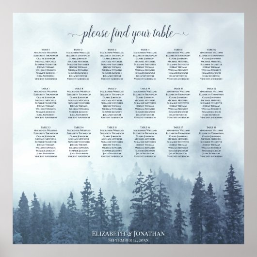 表ミスティーブルーパインズ結婚の座席表18 ポスター (正面)