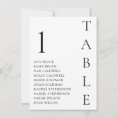 表ミニマル数座席表 招待状 (裏面)