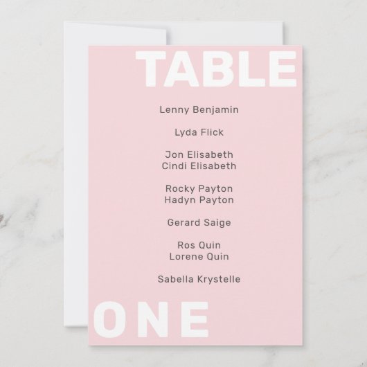 表モダンはっきりした数座席表 招待状 (裏面)