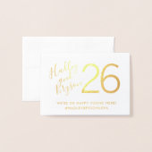 表モダンエレガント番号実在FOIL 箔カード (封筒付き正面)