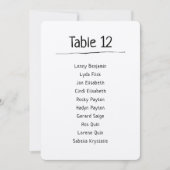 表モダン数座席表 招待状 (正面)