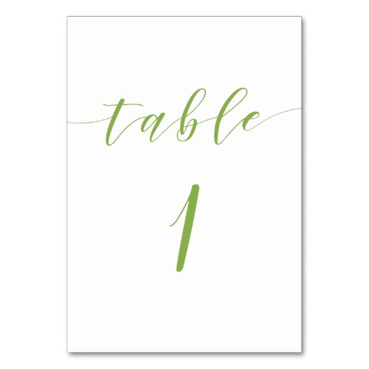 表モダン番結婚号表 テーブルナンバー (正面)