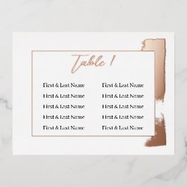 表モダン色彩の鮮やか番号の結婚配置カード 箔招待状ポストカード