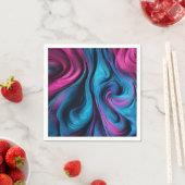 表モダン10色 – 青とピンク – スタンダードカクテルナプキン (インサイチュ)