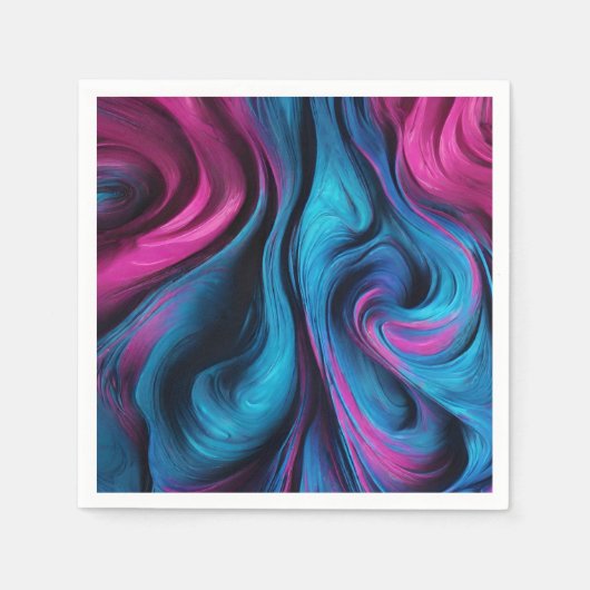 表モダン10色 – 青とピンク – スタンダードカクテルナプキン (正面)