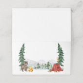 表ラベル上のキャンパー折り畳み プレイスカード (外部開封)