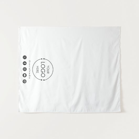 表ランナーバナービジネスロゴソーシャルメディア タペストリー (正面(横))