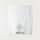 表ランナーバナービジネスロゴソーシャルメディア タペストリー (正面)