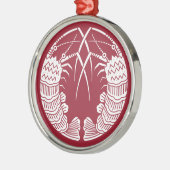 表側とげのあるロブスター メタルオーナメント (左)