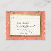 表座席表アールデコシェルフェイク金ゴールド結婚の プレイスカード (裏面)