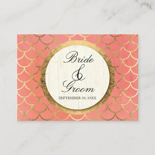 表座席表アールデコシェルフェイク金ゴールド結婚の プレイスカード (正面)