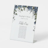 表座席表ポインセチアフローラネイビーブルー 台座サイン (正面)