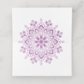 表座席表金ゴールドマンダラオンパープル結婚ズ プレイスカード (内部開封)