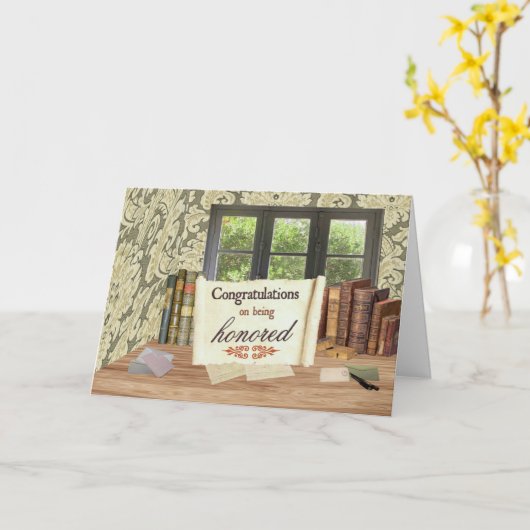 表彰おめでとう カード (黄色い花)