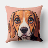 表情のある目で愛らしいビーグル クッション (裏面)