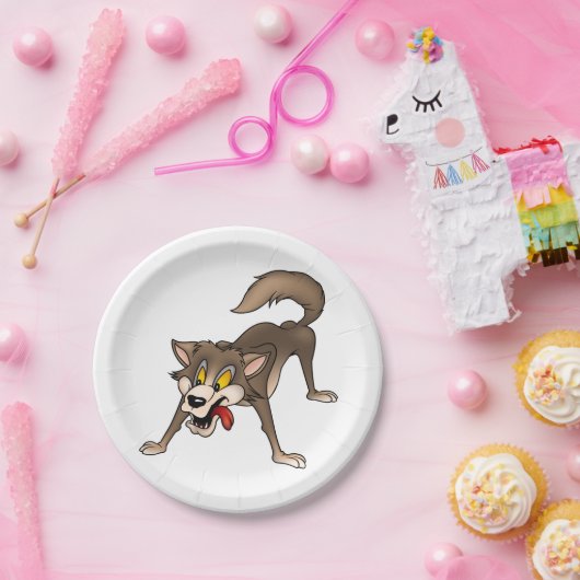 表情を持つマンガおっちょこちょいのー狼 ペーパープレート (パーティー)
