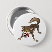 表情を持つマンガおっちょこちょいのー狼 缶バッジ (正面&裏面)