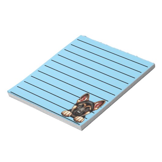 表情を表す目を持つドイツの羊飼い犬 ノートパッド (回転)